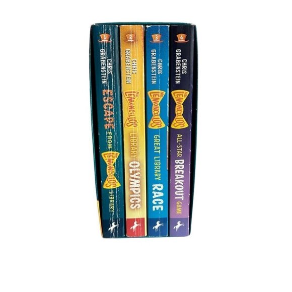 MR. LEMONCELLO'S LIBRARY book set. Books 1-4 included. Author Chris Grabenstein. - Picture 4 of 4